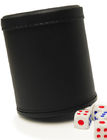 Leather Dice Cup With Mini Camera / Casino Magic Dice Inside See Through The Dice By Video Phone