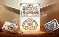 کاغذ دوچرخه آرک زاویه بازی پوکر کارت خاکستری رنگ 8.8 * 6.3cm