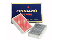 پلاستیک ایتالیایی پاریس Ramino Bridge Super Flori Marked Poker Cards شاخص قرمز آبی