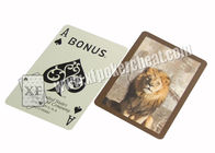 Red Paper Poker Analyzer Marking Playing Cards With Bonus Lion Pattern